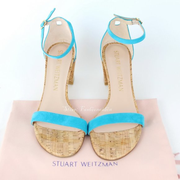 New Stuart Weitzman Suede Simple Sandals - Picture 1 of 11